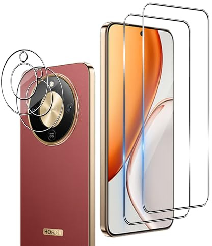 Wookfiss Vetro Temperato per Honor Magic 8 Lite 5G, 2 Pezzi Pellicola Protettiva e 2 Pezzi Pellicola Fotocamera, Anti Graffio, Senza Bolle, Durezza 9H, Ultra Trasparente, Ultra Resistente | Wookfiss Pellicola Protettiva(2) e Pellicola Fotocamera(2), Anti Graffio, Durezza 12H, Ultra Trasparente, Resistente