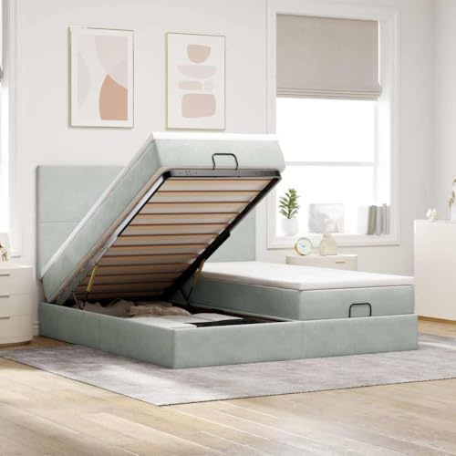 Owoxanthellate Ottoman-Klappbett mit Taschenfederkernmatratzen Samt 180x200 cm Hydraulischer Stauraum Boxspringbett Polsterbett für Schlafzimmer Gästezimmer