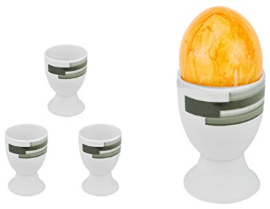 Van Well 4er Set Eierbecher 4,8cm weiß - Verschiedene Dekore wählbar, Dekor:Nevada