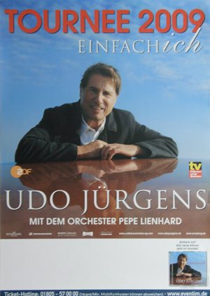 Tournee-Plakat Einfach ich - A1 - Udo Jürgens Poster 9218