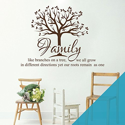Wandtattoo Family - Like Brans on a tree we all grow in different directions, yet our roots remain as one X-Large (1500 x 1100mm) sky