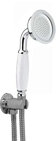 ENKI EO014 Traditional Hand Shower Kit Hose Wall Bracket Outlet Chrome White