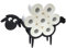 DanDiBo Toilettenpapierhalter Schwarz Schaf Holz WC Rollenhalter WC Papierhalter Klopapierhalter Stehend Toilettenrollenhalter