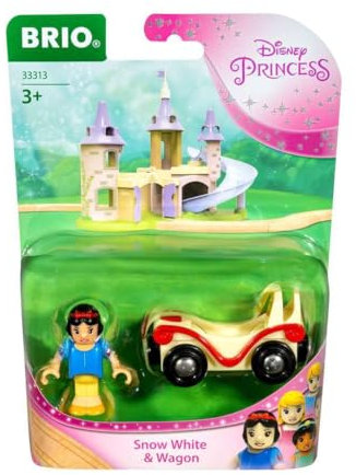 BRIO Disney Princess 33313 Schneewittchen mit Waggon - Ergänzung Holzeisenbahn - Empfohlen ab 3 Jahren