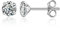 Limerencia Hypoallergene G23 Reintitan Paare, leichte kubische Zirkonia Ohrringe Piercing Schmuck für Frauen Mädchen Teenager (4mm, Runder Zirkoniumdioxid)