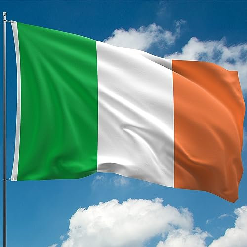 Irish Flag – Ireland Flag - Éire tricolour flag - Double Seam - 2 brass eyelets, large 5ft x 3ft