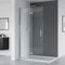 IMPTS walk in dusche 120x195 cm glas Duschwand Duschabtrennung 2-teilig faltbar Duschkabine Rahmenlos ESG Nano Glas,OHNE Duschwanne