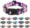 Mercano Hundehalsband Verstellbares, Weich Nylon Komfort & Robuster Gemustertes Hunde Halsband für Kleine Mittlere Große Hunde Welpen Katzen (M, Blume Rosa)