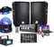 Pack sono 600W, AMPLI BLUETOOTH + 2 ENCEINTES + Table de mixage USB, Câblages, 3 Jeux de lumières, PA DJ MIX SOIREE MAISON BAR