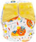 Blümchen All-in-One-Windel Organic BIO-Baumwolle Snap (Müder Löwe)