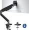 Monitor Desk Mount Fits 22-42'' Heavy Duty Widescreen, Gas Spring Computer Monitor Stand for Desk, Holds 4.4-33 lbs Larger Screen, Ultrawide Monitor Arm with USB, VESA Mount Clamp/Grommet Base