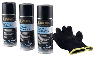 Staloc Multifunktionsöl Spray V7 Schmierung und Schutz - Multi Öl Spray gegen Korrosion 400ml transparent - 3 Stück