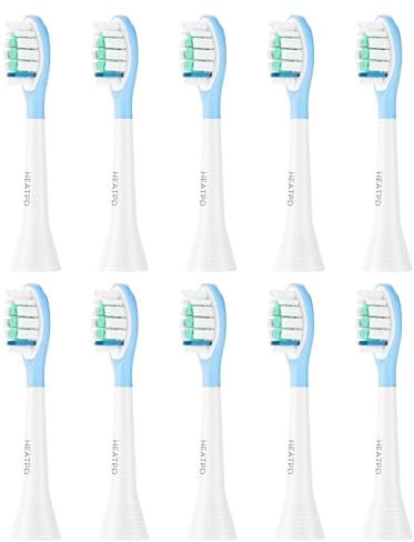 Ersatz-Zahnbürstenköpfe, kompatibel mit Philips Sonicare elektrische Zahnbürste, Ersatzbürstenköpfe, 10 Stück