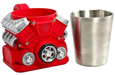 Generisch Motori da caffè | in stile retrò stampata 3D con motore in stile vintage – divertente regalo – per marito padre amanti della macchina caffè tè latte ufficio