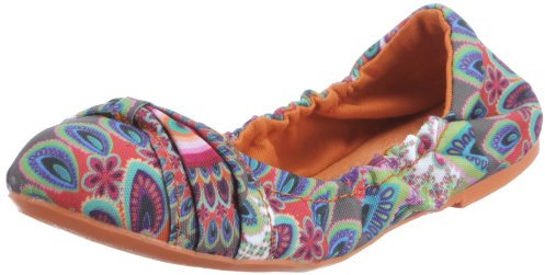 Desigual Shoes_Six 21BS106 - Bailarinas de Lona para Mujer, Color Rojo, Talla 40