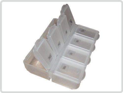 Sani-Alt Tablettendose Pillenbox 8 Fächer Transparent *Top Qualität zum Top Preis*