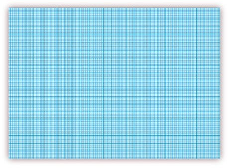 Millimeterpapier Block DIN A2 (594 x 420 mm) 25 Blatt, links + rechts verleimt (blau)