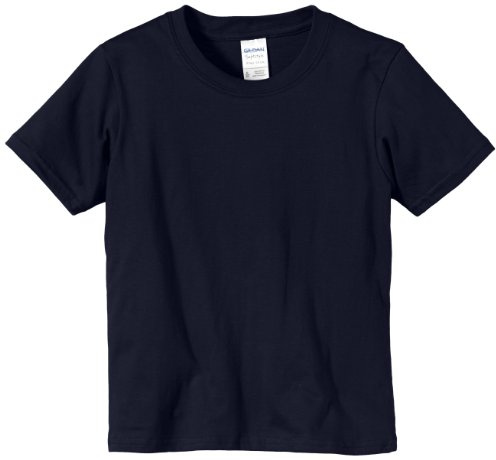Gildan Boy's Youth Softstyle Crew Neck 64000B Short Sleeve T-Shirt, Blue (Navy), 7/8 Years (Manufacturer Size Medium)