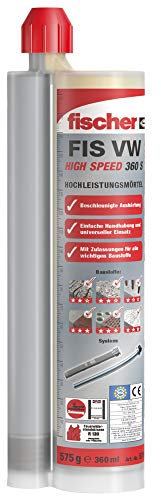 fischer 052150 Hochleistungsmörtel V HIGH Speed 360 S, 1 Kartusche 360 ml, 2 x FIS Easy Mixer
