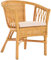 Korb-Outlet Stapelbarer Rattan-Sessel/Stuhl aus Natur-Rattan inkl. Polster in der Farbe Honig