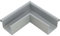 INEFA Rinnenwinkel 90 Grad kastenförmig Außenwinkel, PVC NW83 / 83mm Grau Wulst außen, Verbindungsstück Dachrinnenzubehör, Made in Germany