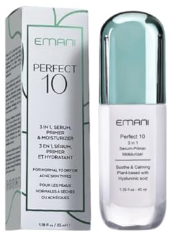 Emani Face Serum Dry Skin and Face Primer Makeup Base, Vegan and Natural Formula Suitable for Sensitive Skin 40ml