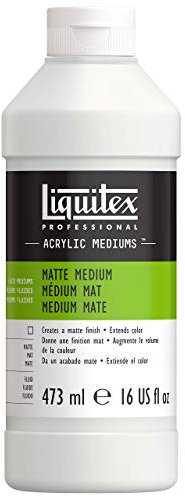 Liquitex 5116 Professional mattes Medium für Acrylfarben, verleiht Farben eine seidenmatte Oberfläche und reduziert den Glanz, flüssig - 473ml Flasche