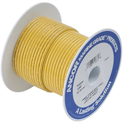 Ancor Marine Grade Primary Wire and Battery Cable (Yellow, 100 Feet, 14 AWG)
