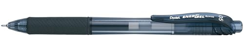 Pentel - Bolígrafo Energel retráctil con punta de aguja. Escritura en color negro.