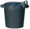 ALUMINIUM ET PLASTIQ Poubelle immeuble 50l +Couvercle Crochet Noir