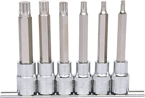 KS Tools 918.1358 1/2 CHROMEplus Bit-Stecknuss-Satz XZN, lang, 6-tlg. M5-M14