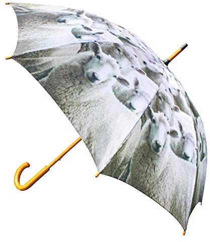 Mars & More Regenschirm Schaf 105 cm (Holz: Eukalyptus, Stoff: Polyester, Gestell: Stahl)