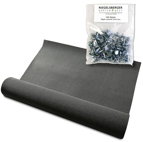 Gartenpirat Bitumen Dachpappe R333 Schwarz 7,5 m² inkl. Dachpappnägel | Bitumenbahn zur Dacheindeckung | Dachbahn für Gartenhaus, Schuppen & Hundehütte