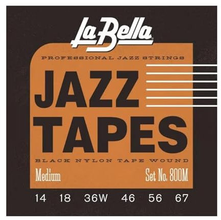La Bella Jazz Tapes 800M, Black Nylon, Medium, Saiten für E-Gitarre
