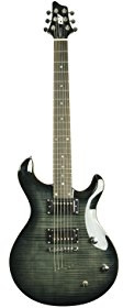 IYV - Guitarra eléctrica de cuerpo sólido IP-350 TBK PRS de 6 cuerdas, color negro trans