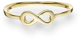 Glanzstücke München Damen-Ring Infinity Sterling Silber gelbvergoldet - Infinityring Unendlichkeits-Zeichen Ring Goldring Ring mit Symbol