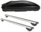 FARAD VW25F30+AZ03060031 - DACHBOX Spark 400 + DACHTRÄGER Aluminium FÜR Fahrzeuge MIT RELING