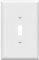 Enerlites 8811O-W - Placa de pared para interruptor de luz, gran tamaño, 1 banda, policarbonato termoplástico, color blanco