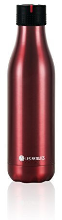 Les Artistes - Paris A-1969 Bottle Up Time'UP Bouteille isothermes, Stainless Steel, Rouge Métal mat, 7,05 cm, 7,05 x 7,05 x 25,4 cm