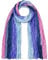 Japanwelt Seidentuch elegantes Damen Halstuch Crash-Schal 100% Seide silkroad 90 x 180 cm Streifen Blau Rosa Violett