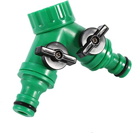 Garosa Conector Rápido Manguera Tubería Adaptador de 3 Vías Y Interruptor de Montaje en Grifo Jardín Césped Planta Riego por Goteo Riego 3/4 