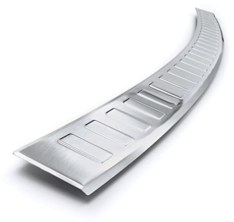 tuning-art 626 Edelstahl Ladekantenschutz passend für VW Caddy 3 2K Maxi 2003-2015, Farbe:Silber