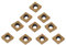 Lot de 10 Lames Inserts Rotatifs en Carbure de Forme Losange CCMT060204-HM, pour Tournage et Finition d'Acier sur Tours et Fraiseuses, Coffret d'Outils CNC