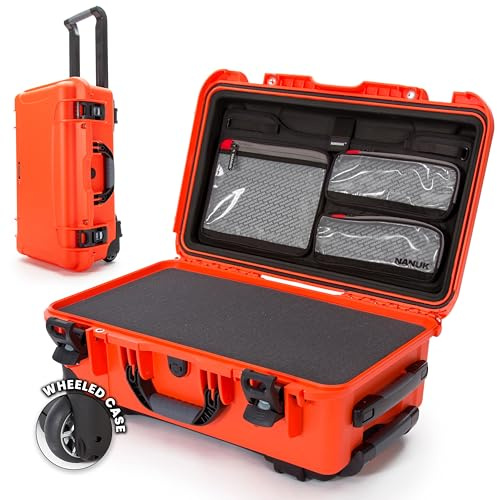 NANUK 935 - Lightweight, Waterproof case Made from NK-7 Resin with Customisable Foam Insert and lid Organiser (25.1 cm x 40.9 cm x 25.7 cm) - Orange