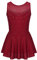 iEFiEL Mädchen Eiskunstlauf Kleid Glitzer Ballettkleid Ärmellos Ballettanzug Ballett Trikot Body mit Strass Wettbewerb Kostüm Gymnastikanzug Burgundy 146-152