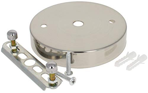 Othmro Pendant Light Fitting, Ceiling Rose Light Holder 3.94/10cm Dia, Ceiling Pendant Plate Holder for Hanging Lamps and Lanterns - Nickel 1pc