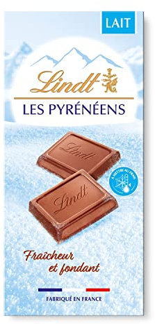 Lindt - Tablette LES PYRENEENS - Chocolat au Lait fondant, 150g