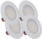 LEDLUX Lot de 4 mini spots LED encastrables ronds slim 3 W CC 12 V 24 V trou 50 mm pour éclairage de cuisine, salle de bain, camping-car