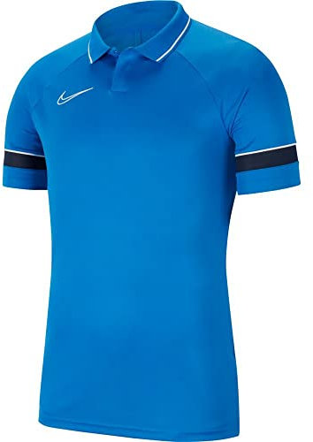 NIKE Mens M Nk Df Acd21 Polo Shirt, Royal Blue/White/Obsidian/White, S EU