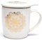 Zen et Ethnique Tazza bianca con infusore in metallo - Mandala